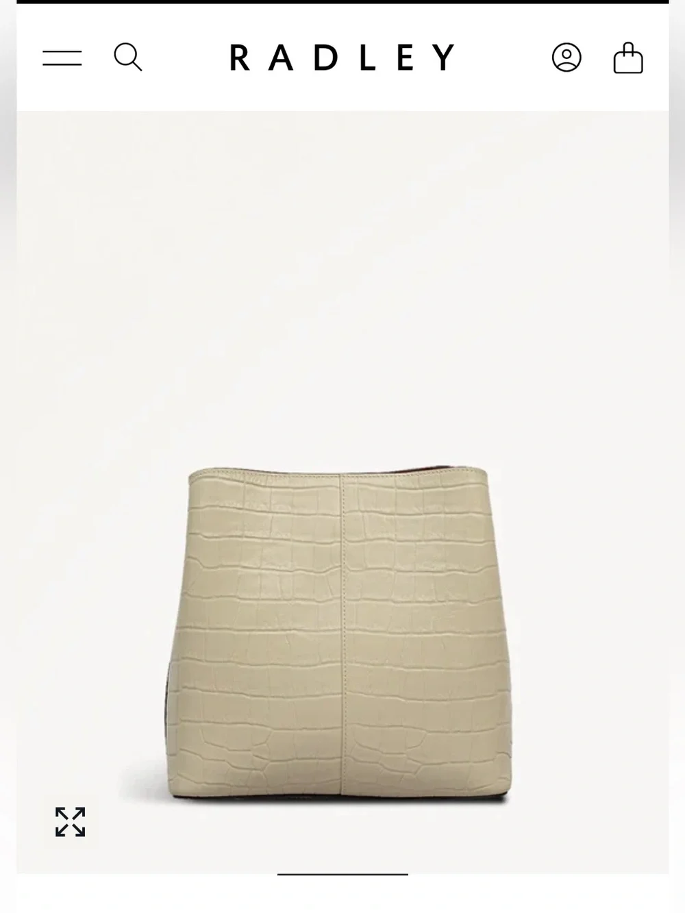 Dukes Place Medium Compartment Cross Body RADLEY LONDON Cream Croc-Embossed